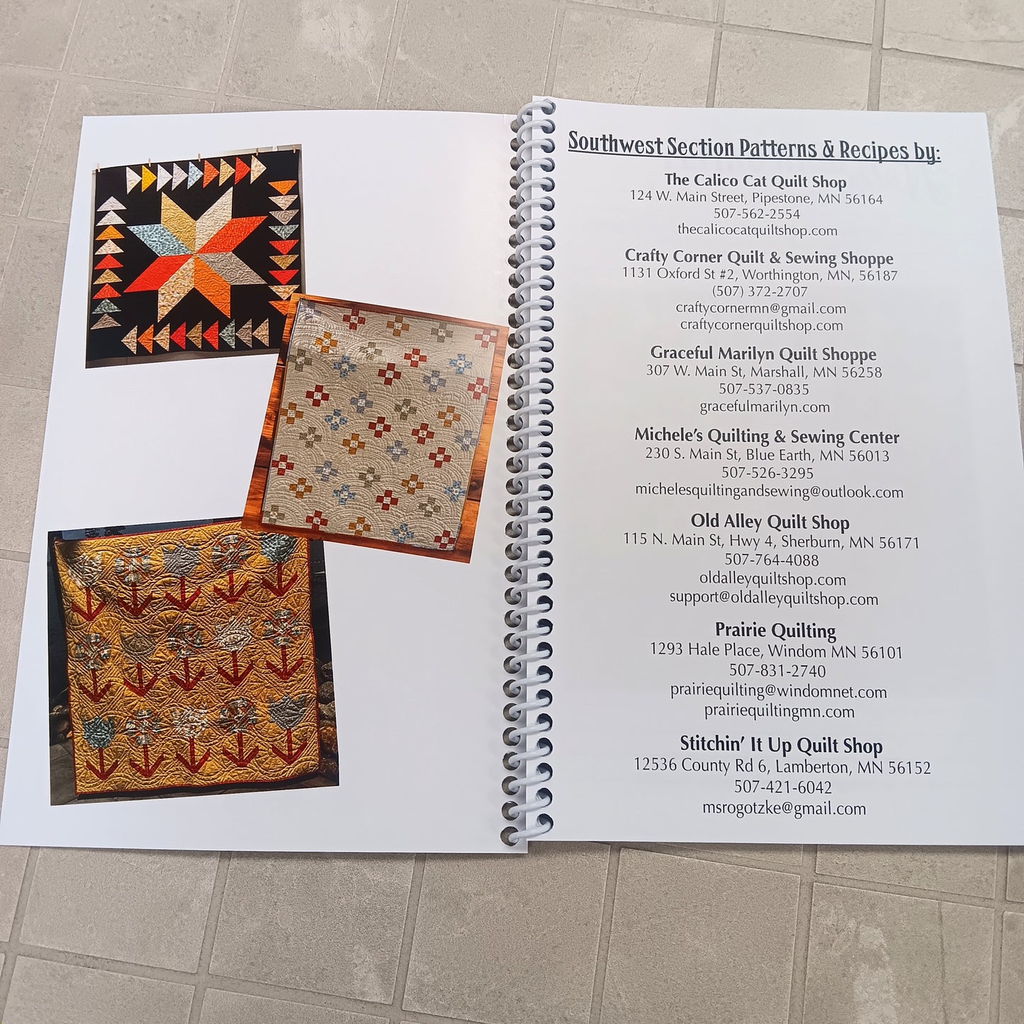 Quilt Minnesota SW Region 2025 Patterns & Recipes Book