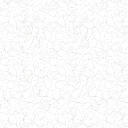 Essentials - Sew Happy - Thread Toss - White on White | Wilmington Prints 39150-100