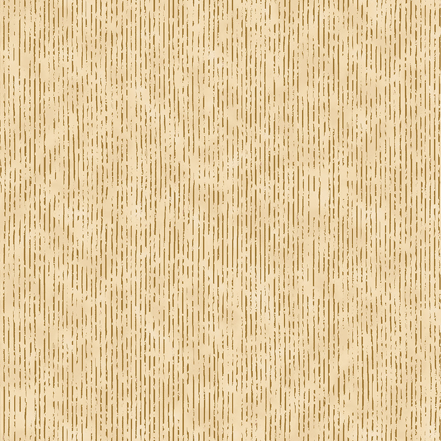 Christmas Is Near - Lines - Tan with Gold Metallic | Stof Fabrics 4598-208