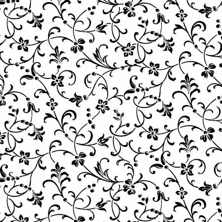 Ramblings 12 - Traditional Scroll - White on White