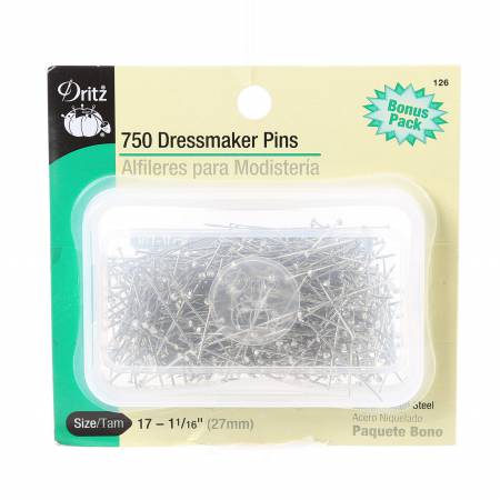 Dressmaker Pin Bonus Pack Steel - Size 17 - 1-1/16in - 750ct