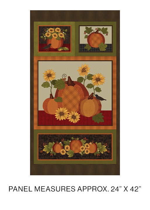 Panel - A Wooly Autumn Panel - Spice | Benartex 13055-99