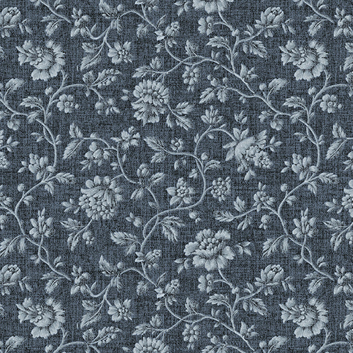 French Cottage - Floral Damask - Wedgewood | Benartex 