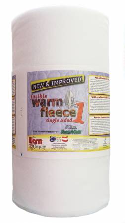 Warm Fleece Fusible Batting - 1 Side Fusible - 45in wide