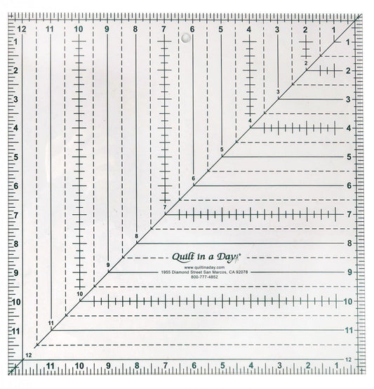 Quilt in a Day Square Up Ruler - 12-1/2" x 12-1/2"