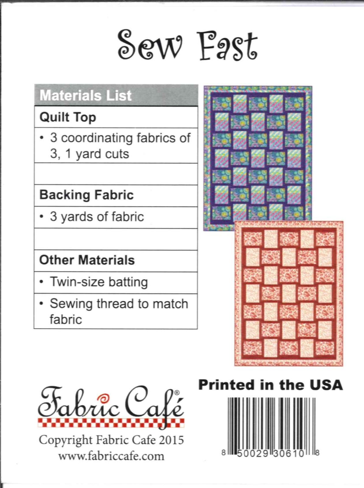 Sew Fast Pattern