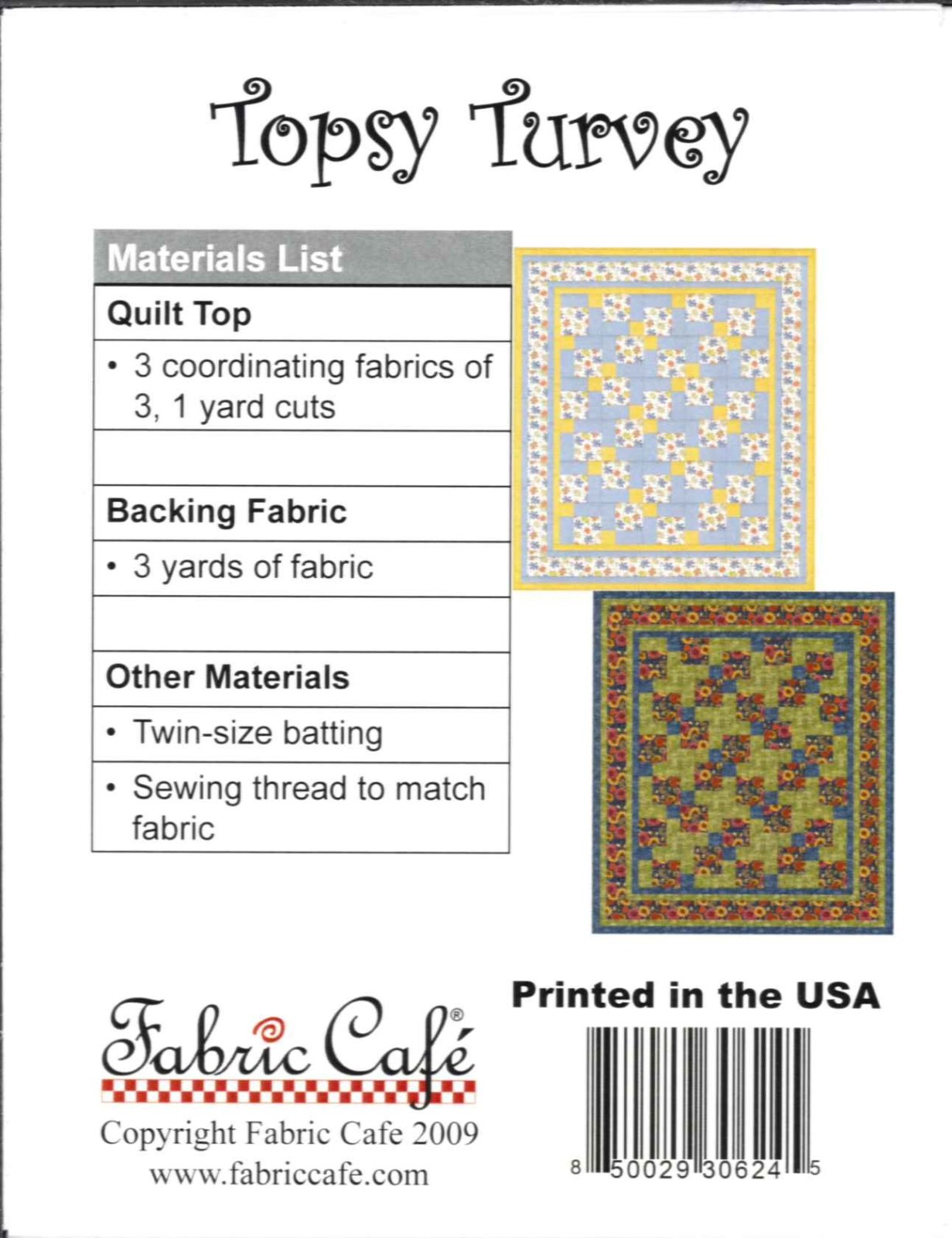 Topsy Turvey Pattern