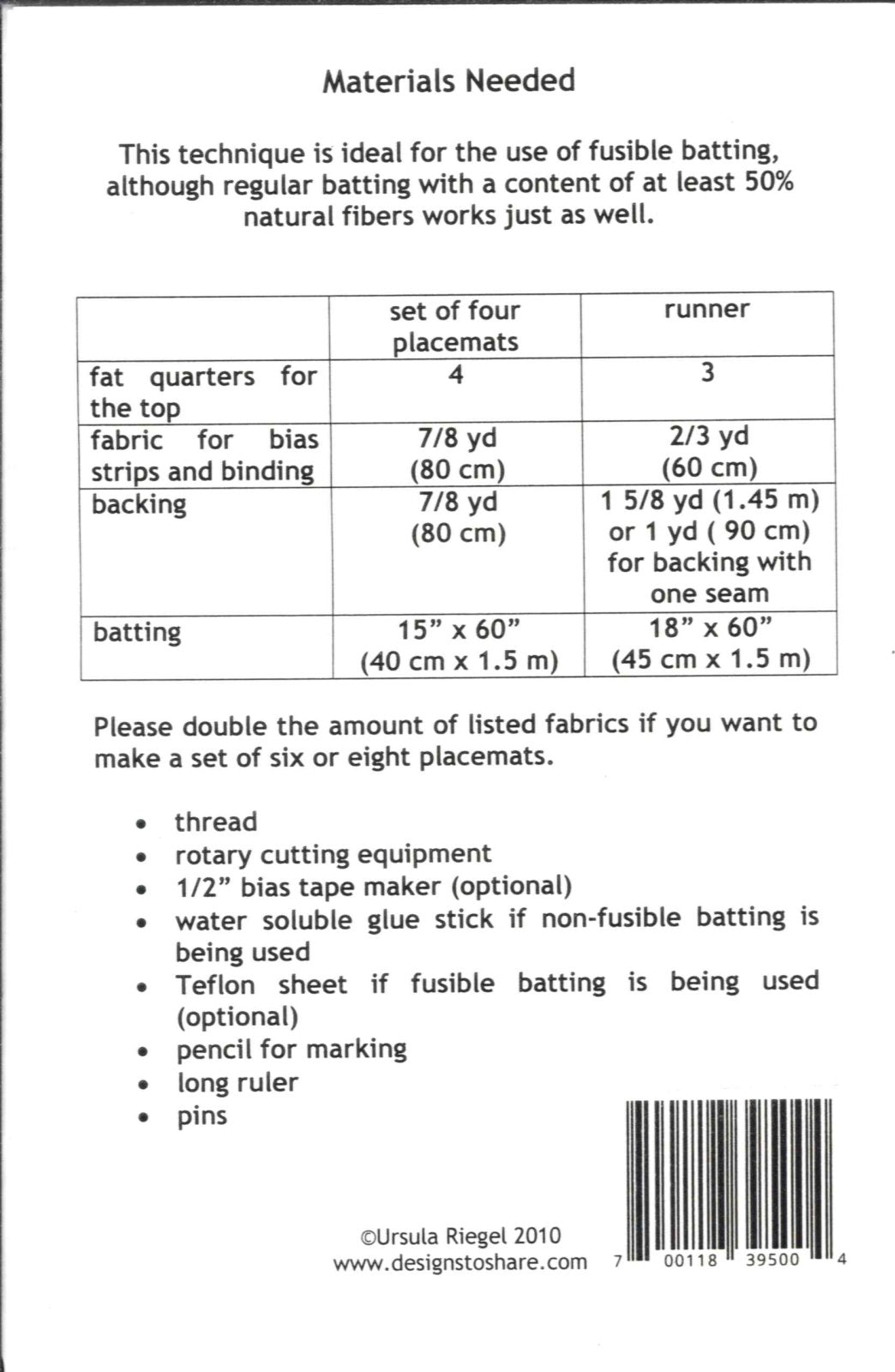 Easy Curves Pattern