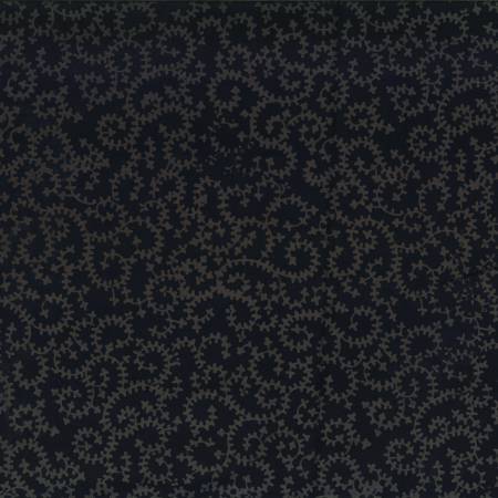 Moonlight - Black Diagonal Vine Batik - E | Wilmington Prints 22263-999