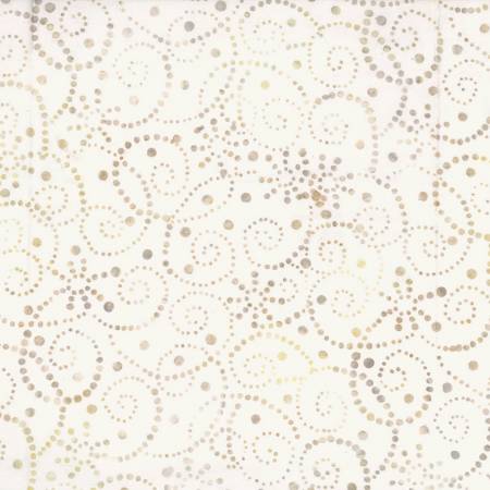 Moonlight - Ivory Pointilist Scroll Batik - F | Wilmington Prints 22264-112