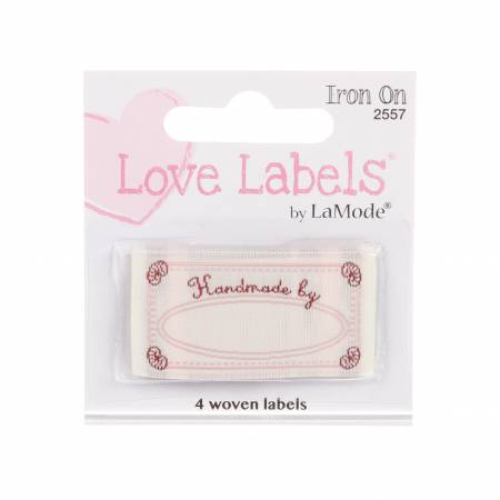 Handmade By - Iron-on labels - 1-7/8in x 1in