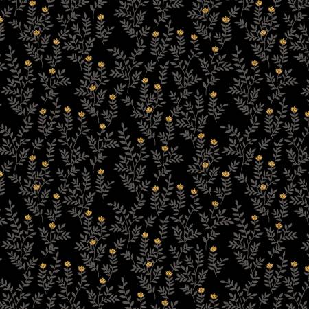 Bloomin' Poppies - Tiny Flowers - Black | Henry Glass 2738-99