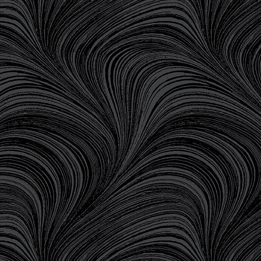 Pearlescent Wave Texture - Charcoal | Benartex 2966P-14