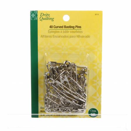 Dritz Curved Basting Pins - Size 3 - 2" - 40ct