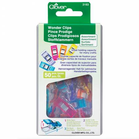 Clover Wonder Clips - Assorted Colors - 50 ct