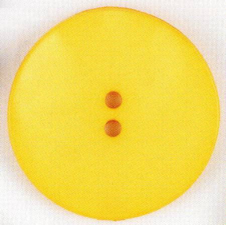 Wavy Round 40mm (1-9/16") Polyamide Button - Yellow