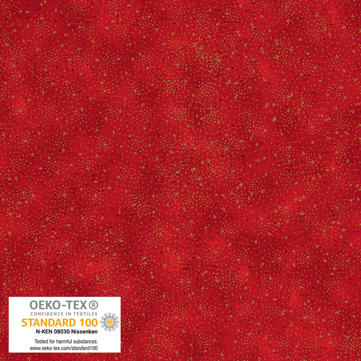 Frosty Snowflake - Sprinkle - Red with Gold Metallic