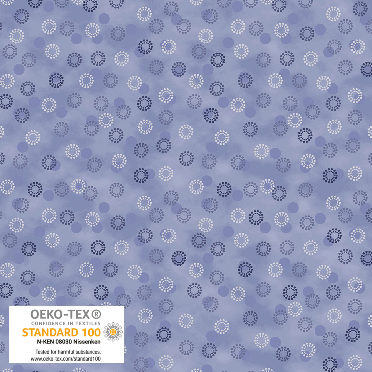 Frosty Snowflake - Circles - Light Blue with Silver Metallic