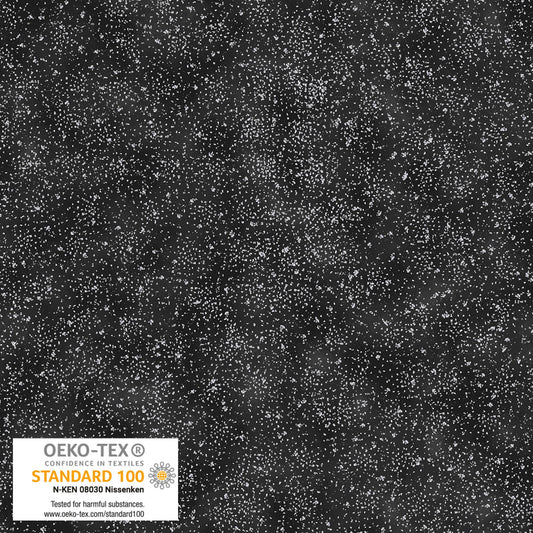 Frosty Snowflake - Sprinkle - Black with Silver Metallic