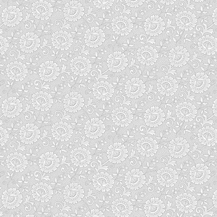 Cream & Sugar IX - Floral - Gray on Gray | Studio E Fabrics 5105-90