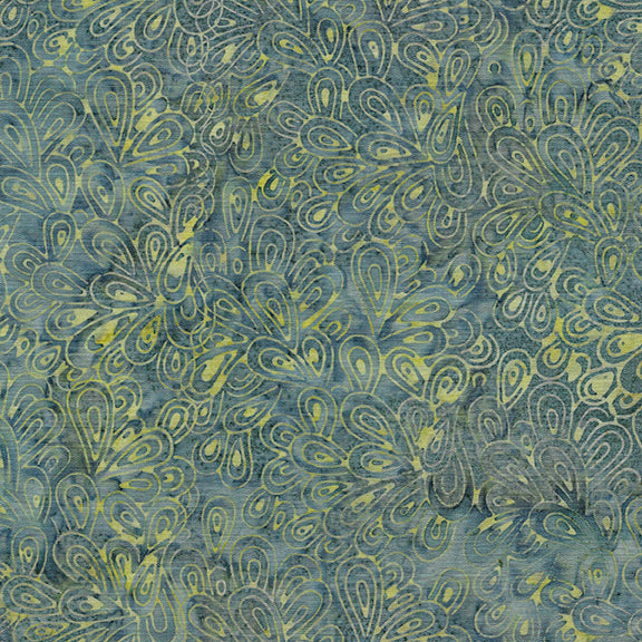 Venetian Marble - Clustered Loops Batik - Buttercup | Island Batik 512006110