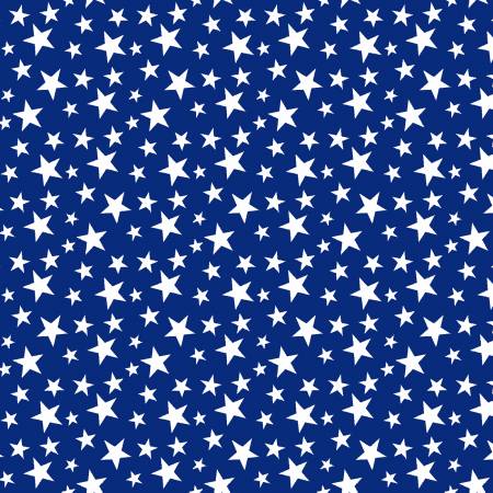 My Happy Place - Tossed Little Stars - Blue | Studio E Fabrics 6041-71