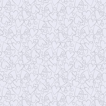 Cream & Sugar X - Hearts - Gray on Gray | Studio E Fabrics 6108-90