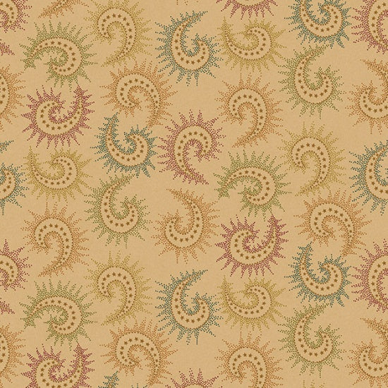 Spiced Paisley 108" - Tan | Henry Glass 6368-33