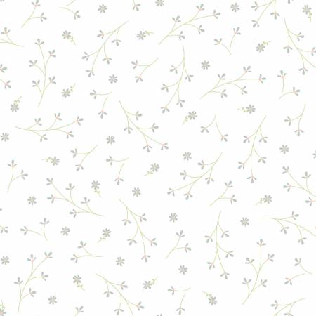 KimberBell Basics - Pretty Petals - White | Maywood Studio 8260M-W2