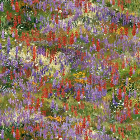 Landscape Medley - Wildflower Trails - Multi | Elizabeth's Studio 8703E-MULTI