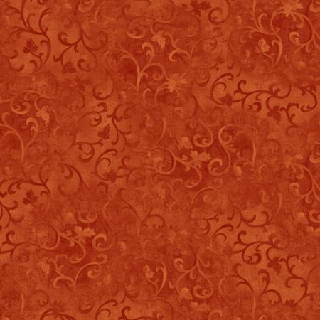 Essentials - Scroll - Dark Rust | Wilmington Prints 89025-888