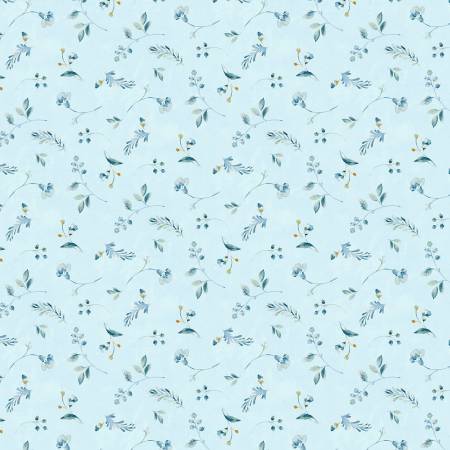 Blue Breeze - Leaf Toss - Light Blue | Wilmington Prints 89250-445