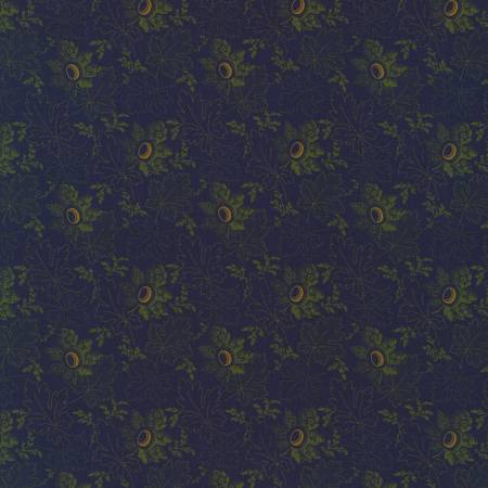 Mill Pond - Foliage Print - Navy | Robert Kaufman AZUD-19520-9