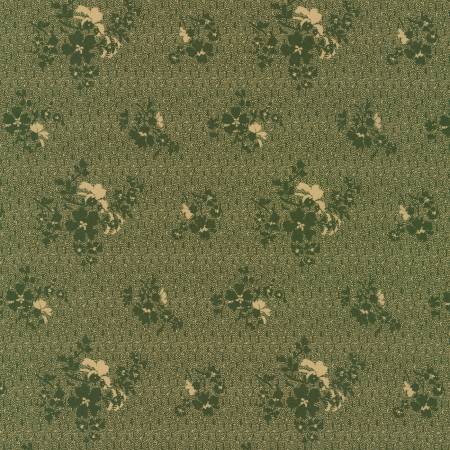 Mill Pond - Floral Print - Green | Robert Kaufman AZUD-19521-7