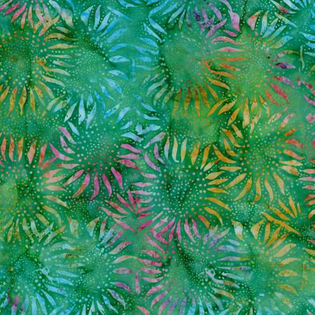 Tonga - Play - Sunflower Burst Batik - Emerald | Timeless Treasures B7713-EMERALD