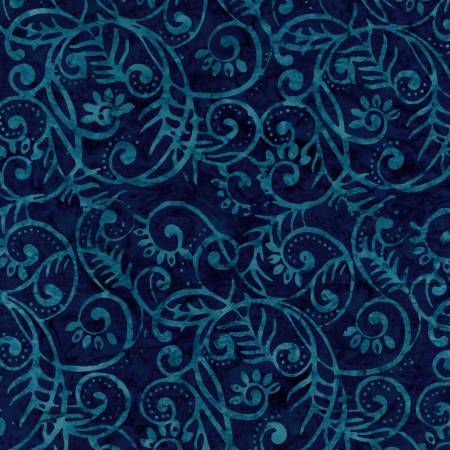 Tonga - Fantasy - Happy Vines Batik - Royal | Timeless Treasures B7905-ROYAL