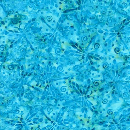 Tonga - Fantasy - Fading Dragonflies Batik - Turquoise | Timeless Treasures B7907-TURQUOISE