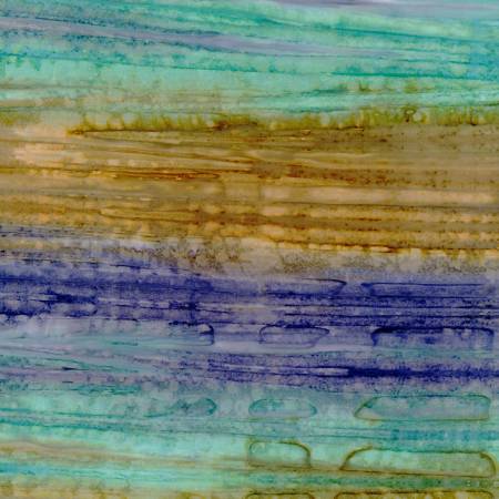 Tonga - Landscape Stripes - Watercolor Streaks - Lake | Timeless Treasures TONGA-B8007-LAKE