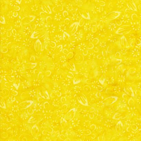 Tonga - Play - Faint Florals Batik - Lemon | Timeless Treasures B8036-LEMON