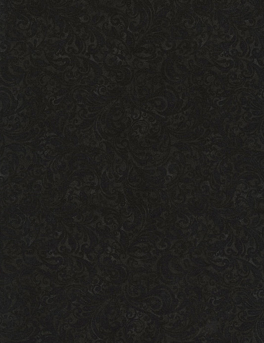 Belle - Delicate Filigree - Black | Timeless Treasures BELLE-C7800-Black