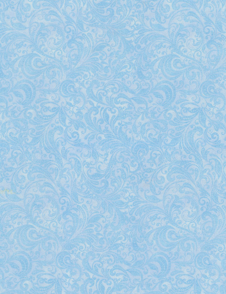 Belle - Delicate Filigree - Sky | Timeless Treasures BELLE-C7800-Sky