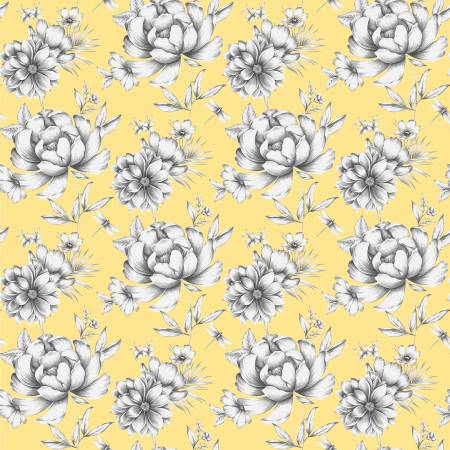 Buttercup - Large Buttercup Florals - Yellow | Timeless Treasures C1121-YELLOW