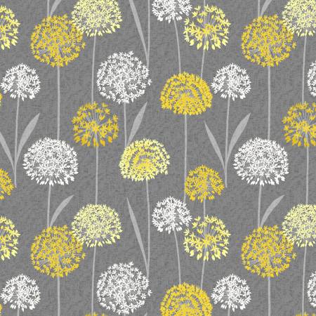 Buttercup - Dandelions - Grey | Timeless Treasures C1124-GREY