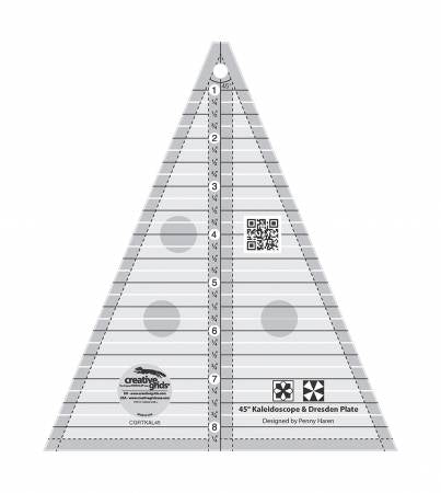 Creative Grids 45 Degree Kaleidoscope & Dresden Plate Ruler