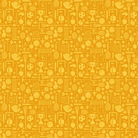 Backyard All-Stars - Good Sport - Yellow | Michael Miller Fabrics DC10293-YELL-D