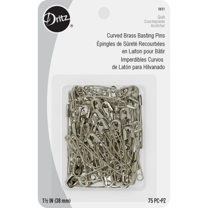 Dritz Curved Safety/Basting Pins - 1.5" - 75 ct