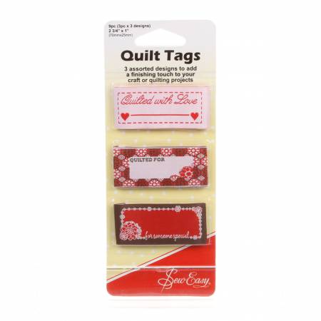 Quilt Tags - Set of 3 With Love