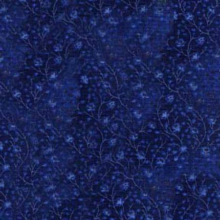 Fusions 3 (Fusions 4070) - Small Floral Vine - Navy | Robert Kaufman EY-4070-27