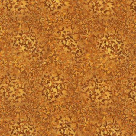 Fusions 11 (Fusions 6644) - Mini Scroll - Harvest with Gold Metallic | Robert Kaufman EYJM-6644-196