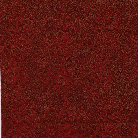 Fusions 11 (Fusions 6644) - Mini Scroll - Crimson with Gold Metallic | Robert Kaufman EYJM-6644-91